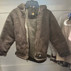 Berne Kids Dark Brown Hooded Puffer Jacket